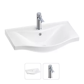 Раковина для ванной Wellsee Bisou 201000911 в наборе 2 в 1