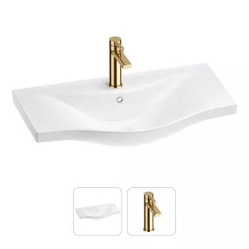 Раковина для ванной Wellsee Bisou 201000923 в наборе 2 в 1