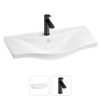 Раковина для ванной Wellsee Bisou 201000927 в наборе 2 в 1