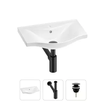 Раковина для ванной Wellsee Bisou 201001552 в наборе 3 в 1