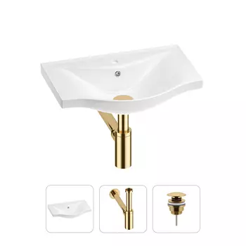 Раковина для ванной Wellsee Bisou 201001553 в наборе 3 в 1