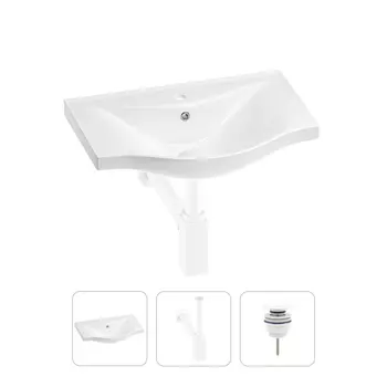 Раковина для ванной Wellsee Bisou 201001560 в наборе 3 в 1