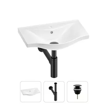 Раковина для ванной Wellsee Bisou 201001567 в наборе 3 в 1