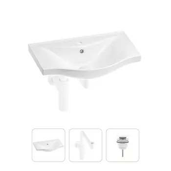 Раковина для ванной Wellsee Bisou 201001575 в наборе 3 в 1