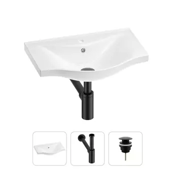 Раковина для ванной Wellsee Bisou 201001577 в наборе 3 в 1