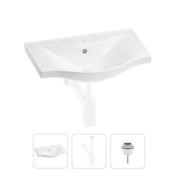 Раковина для ванной Wellsee Bisou 201001585 в наборе 3 в 1