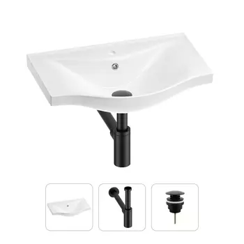 Раковина для ванной Wellsee Bisou 201001602 в наборе 3 в 1