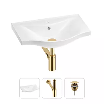 Раковина для ванной Wellsee Bisou 201001603 в наборе 3 в 1