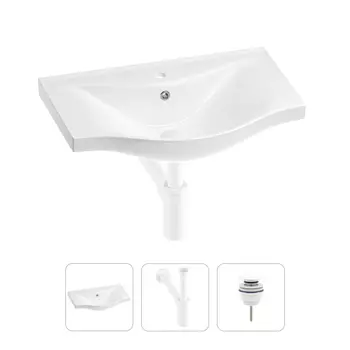 Раковина для ванной Wellsee Bisou 201001605 в наборе 3 в 1