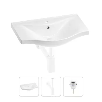 Раковина для ванной Wellsee Bisou 201001610 в наборе 3 в 1