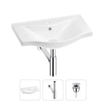 Раковина для ванной Wellsee Bisou 201001616 в наборе 3 в 1