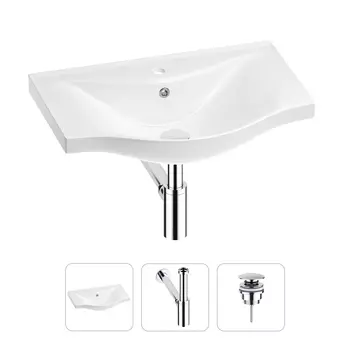 Раковина для ванной Wellsee Bisou 201001626 в наборе 3 в 1