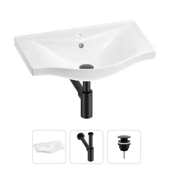 Раковина для ванной Wellsee Bisou 201001627 в наборе 3 в 1