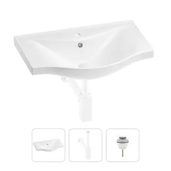 Раковина для ванной Wellsee Bisou 201001635 в наборе 3 в 1