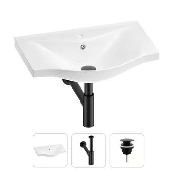 Раковина для ванной Wellsee Bisou 201001642 в наборе 3 в 1