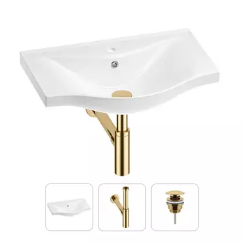 Раковина для ванной Wellsee Bisou 201001643 в наборе 3 в 1