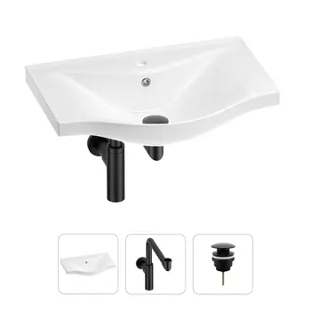 Раковина для ванной Wellsee Bisou 201001647 в наборе 3 в 1