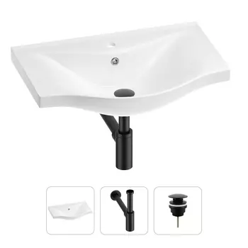 Раковина для ванной Wellsee Bisou 201001652 в наборе 3 в 1