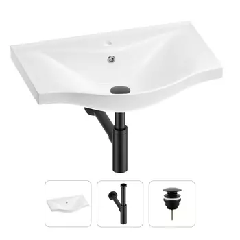 Раковина для ванной Wellsee Bisou 201001667 в наборе 3 в 1