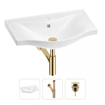 Раковина для ванной Wellsee Bisou 201001668 в наборе 3 в 1