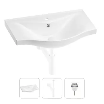 Раковина для ванной Wellsee Bisou 201001670 в наборе 3 в 1