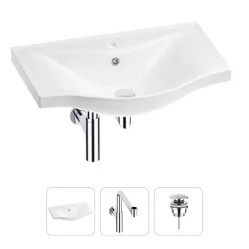 Раковина для ванной Wellsee Bisou 201001671 в наборе 3 в 1