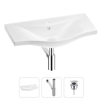 Раковина для ванной Wellsee Bisou 201001676 в наборе 3 в 1