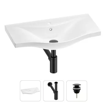 Раковина для ванной Wellsee Bisou 201001677 в наборе 3 в 1