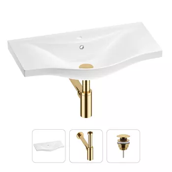 Раковина для ванной Wellsee Bisou 201001678 в наборе 3 в 1