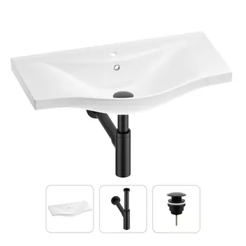 Раковина для ванной Wellsee Bisou 201001692 в наборе 3 в 1