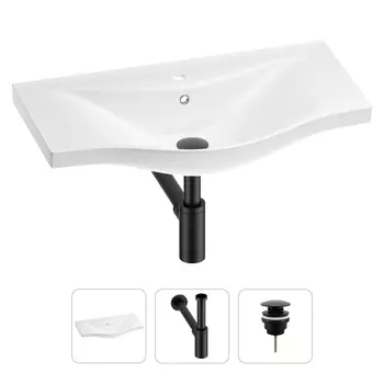 Раковина для ванной Wellsee Bisou 201001702 в наборе 3 в 1