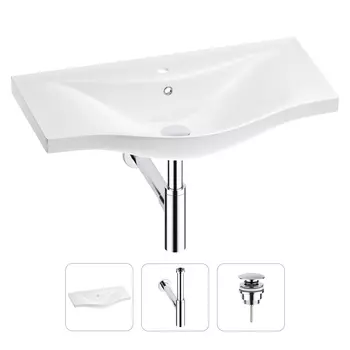 Раковина для ванной Wellsee Bisou 201001716 в наборе 3 в 1