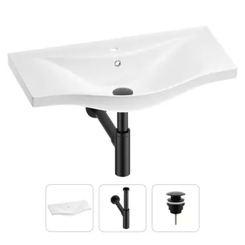 Раковина для ванной Wellsee Bisou 201001717 в наборе 3 в 1