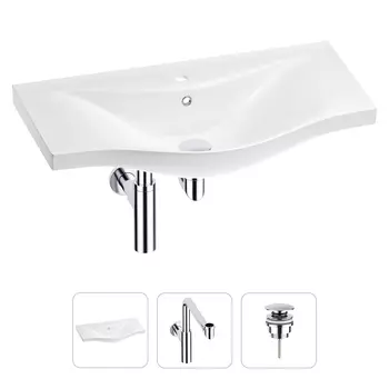 Раковина для ванной Wellsee Bisou 201001721 в наборе 3 в 1