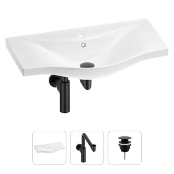 Раковина для ванной Wellsee Bisou 201001722 в наборе 3 в 1