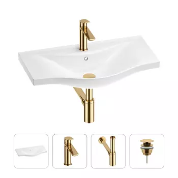 Раковина для ванной Wellsee Bisou 201003653 в наборе 4 в 1