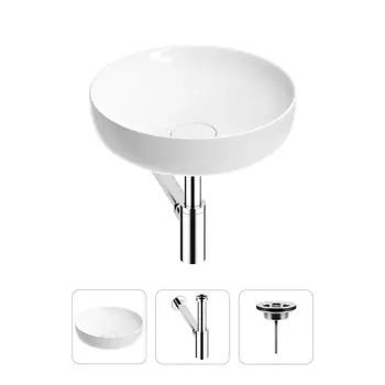 Раковина для ванной Wellsee Chalice Perfection 201001151 в наборе 3 в 1