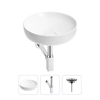 Раковина для ванной Wellsee Chalice Perfection 201001156 в наборе 3 в 1