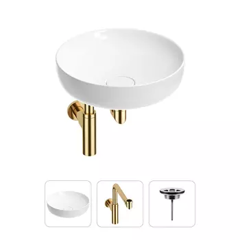 Раковина для ванной Wellsee Chalice Perfection 201001173 в наборе 3 в 1