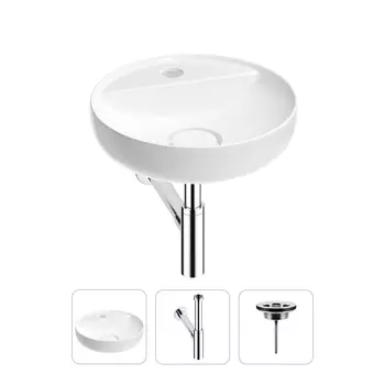 Раковина для ванной Wellsee Chalice Perfection 201001191 в наборе 3 в 1