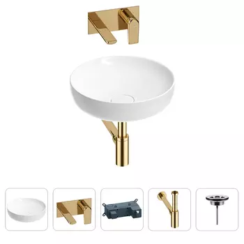 Раковина для ванной Wellsee Chalice Perfection 201002388 в наборе 4 в 1