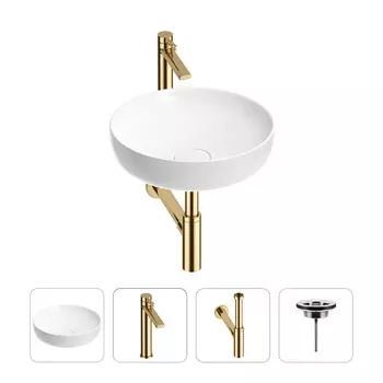 Раковина для ванной Wellsee Chalice Perfection 201002443 в наборе 4 в 1