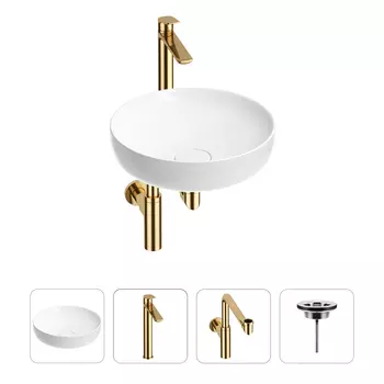 Раковина для ванной Wellsee Chalice Perfection 201002458 в наборе 4 в 1