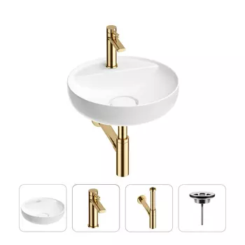 Раковина для ванной Wellsee Chalice Perfection 201002513 в наборе 4 в 1