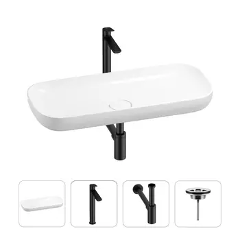 Раковина для ванной Wellsee Croquis 201001977 в наборе 4 в 1