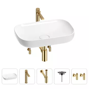 Раковина для ванной Wellsee Croquis 201003958 в наборе 5 в 1