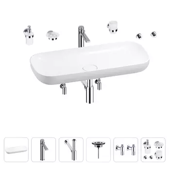 Раковина для ванной Wellsee Croquis 201005731 в наборе 9 в 1