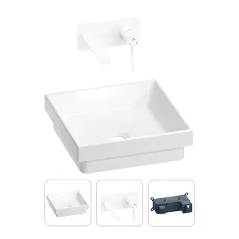 Раковина для ванной Wellsee Doux 201000650 в наборе 2 в 1