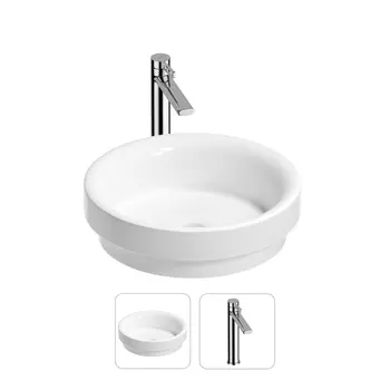 Раковина для ванной Wellsee Doux 201000656 в наборе 2 в 1