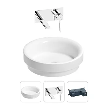 Раковина для ванной Wellsee Doux 201000666 в наборе 2 в 1